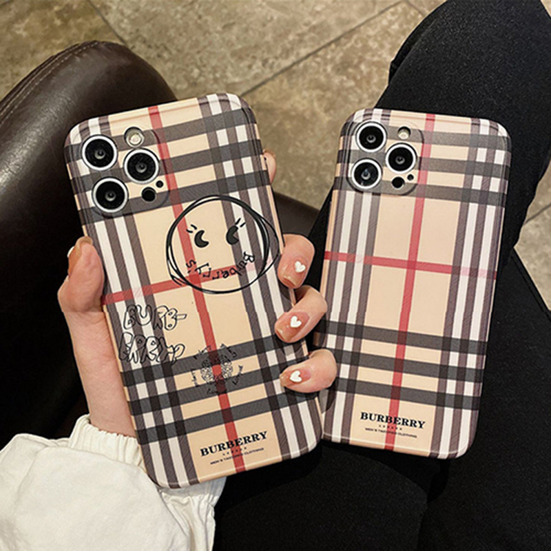 Luxury Print Burberry Style Bears Silicone iphone13 case