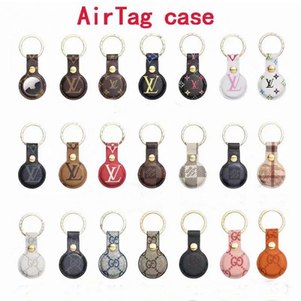 airtag case brand luxury gucci Louis VuiTton airtag keychain leather accessories key ring  for dog cat Holder Airtag Key Ring