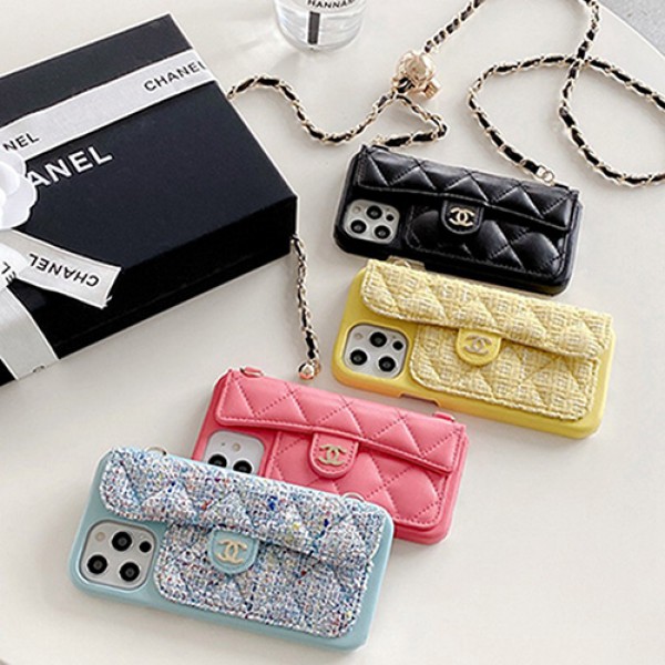 Luxury designer Chanel classic case for iPhone 14/12/13 Pro Max with chain CC Case lady talent Wallet Shockproof Protective Designer iPhone Case