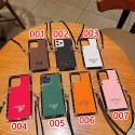 Prada iPhone 13 14 pro max 13 mini Case Square Eye Trunk galaxy s21+ ultra Cover With Strap leather 