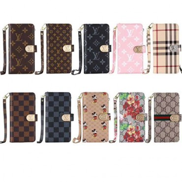 lv Burberry gucci disney  Leather Wallet Folio Flip Case for iPhone 12 13 pro max mini  Louis Vuitton For iPhone XR XS XS MAX