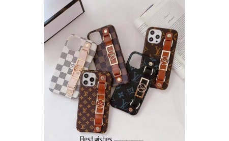 Luxury designer Louis Vuitton iphone 13 case Hand Strap handle stand