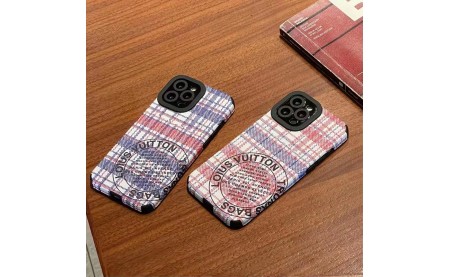 lv Louis Vuitton Cover Case iPhone 13 pro max case Denim Fabric 