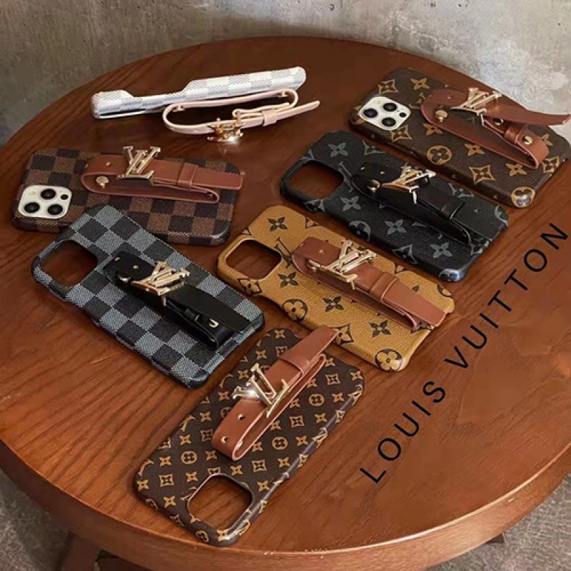 lv Hand Strap Shockproof Protective Designer iPhone Case For iPhone 13 12 SE 11 Pro Max X XS Max XR 7 8 Plus Louis Vuitton Style Luxury Leather 