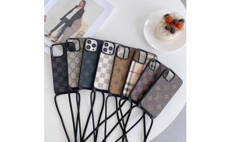 chanel gucci lv iphone 14 max/14 pro case leather women girl 