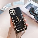 ysl card holder leather Designer iPhone Case For iPhone 13 12 SE 11 PRO MAX X XS XS Max XR 7 8 Plus  cover chain crossboy lady