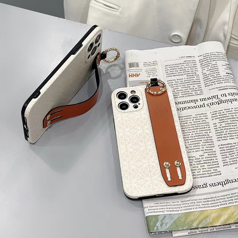 loewe iPhone 14 13 Pro Max 12/13 case wristband iPhone 12/11 PRO Max xr/xs Fashion Brand Full CoverShockproof Protective Designer iPhone CaseLuxury Case Back Cover