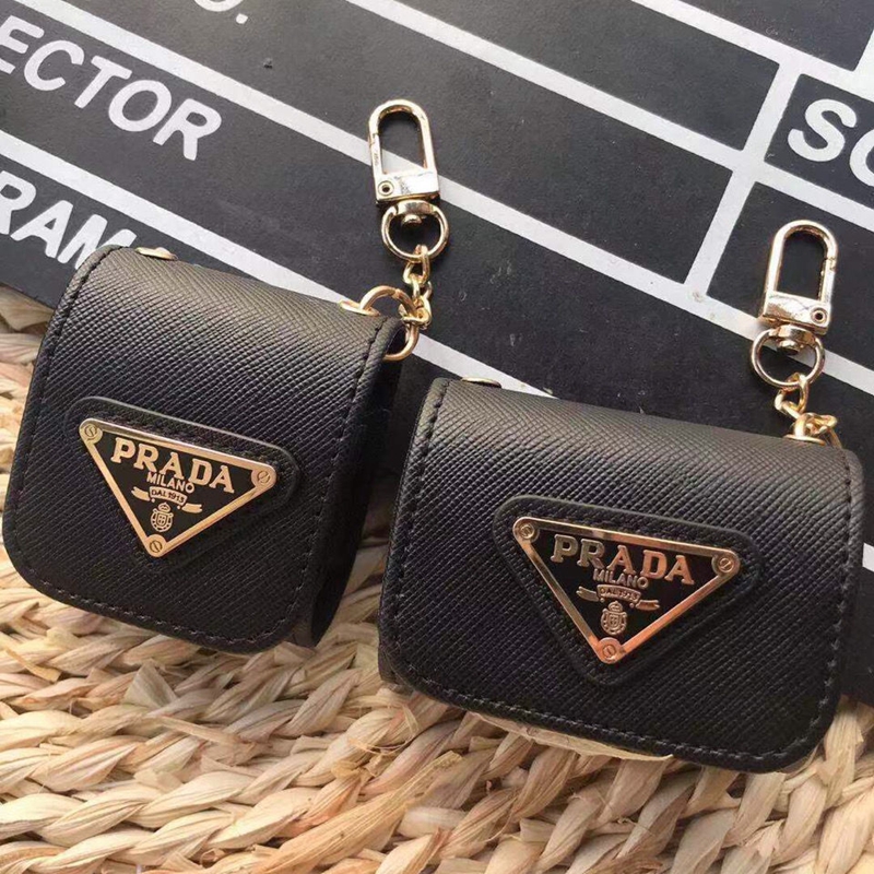 prada Saffiano Leather AirPods 3/2/1 pro Case AirPods Case Protective Cover Leather 3D Luxury Classic Design Cover Compatible with Apple AirPods 1 2 3