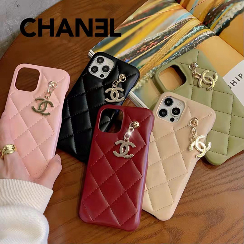 chanel leather women girl iphone 13 pro max case