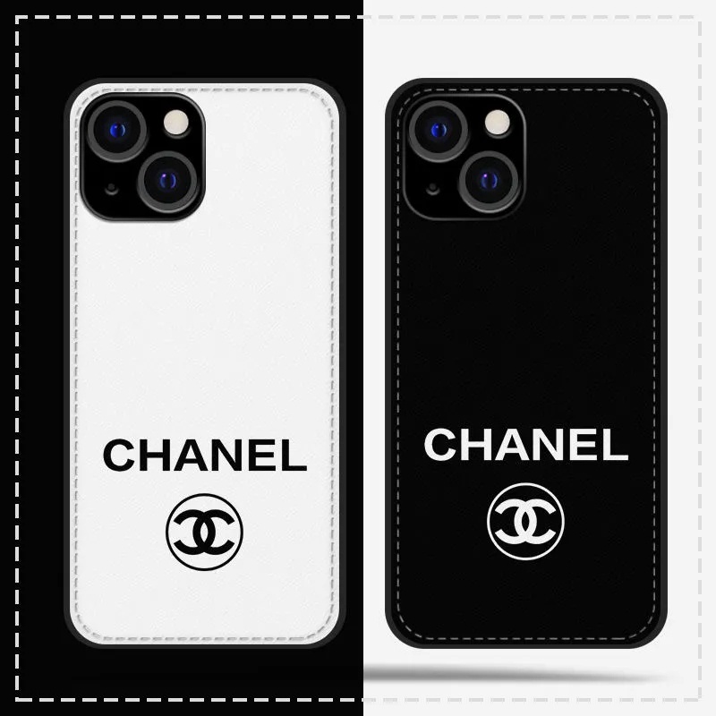 Luxury designer chanel black white iphone13 pro case