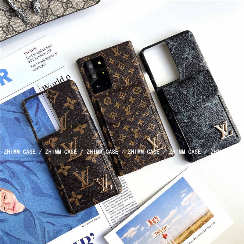 Luxury designer lv card holder galaxy s22+ ultra case